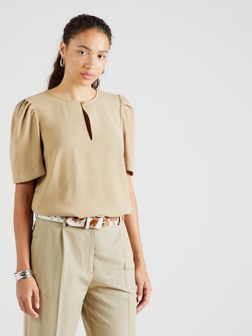 modström Blouse 'Fanya' in Bruin: voorkant