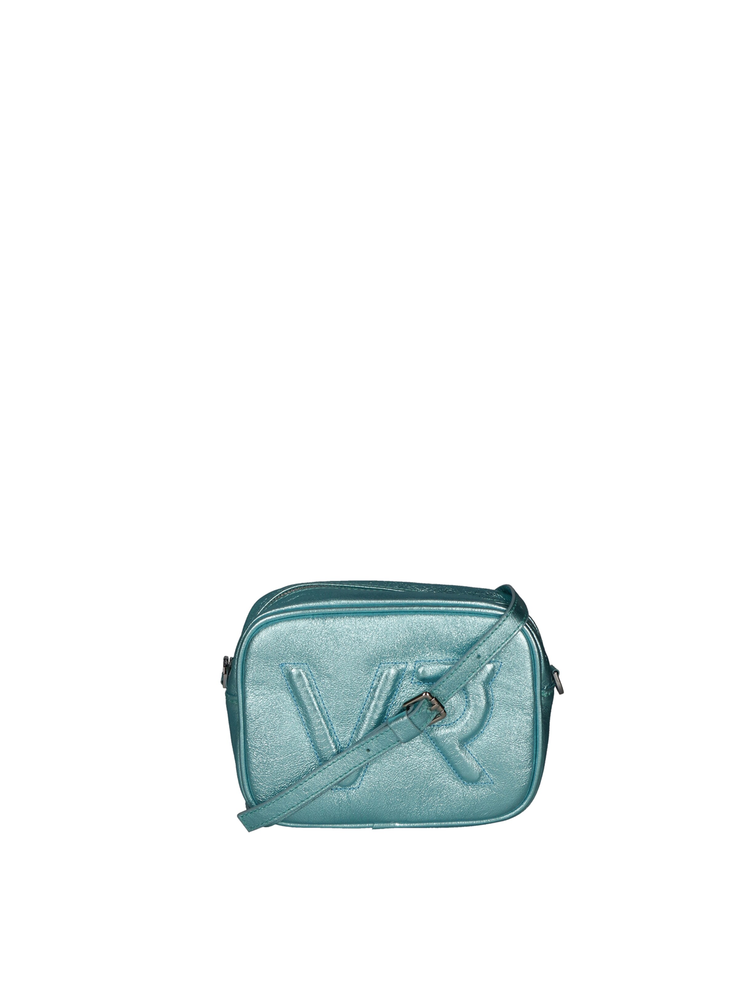 Borsa a tracolla 'Borsa a Tracolla Donna Pelle Laminata con Zip' di Virginia Rhinè in blu
