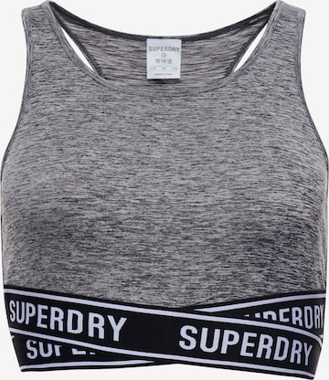 Superdry Bralette Sports Bra in Grey: front