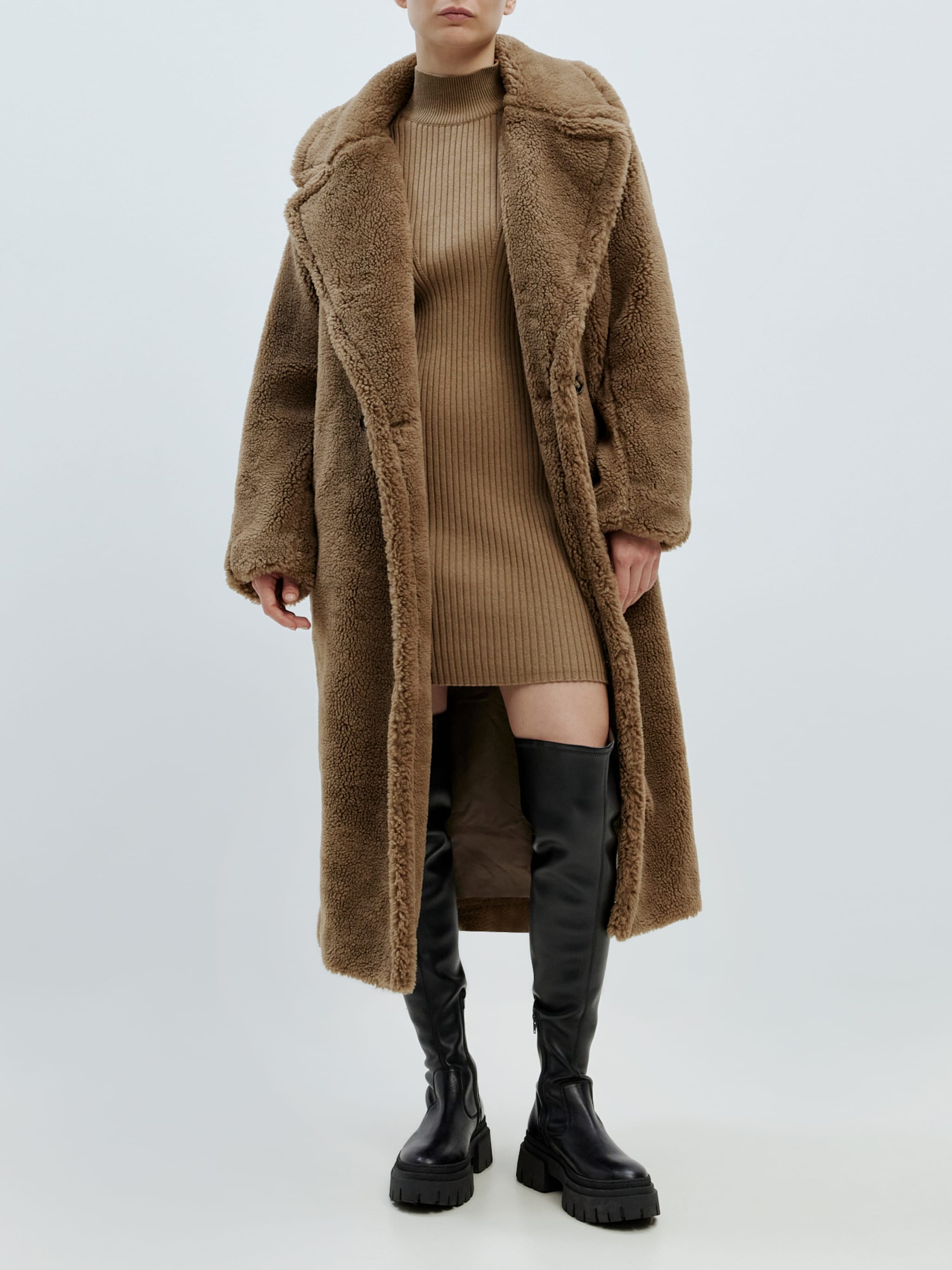 EDITED Produits Robes en maille 'Anaya' marron