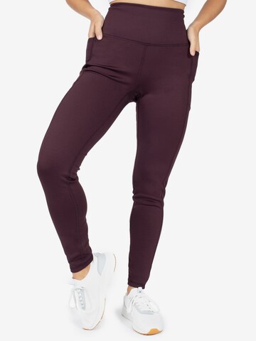 Skinny Pantalon de sport Spyder en rouge : devant