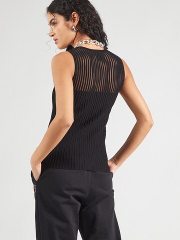 DKNY Плетен топ в черно: отзад