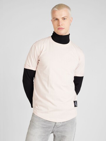 Calvin Klein Jeans Тениска в розово: отпред