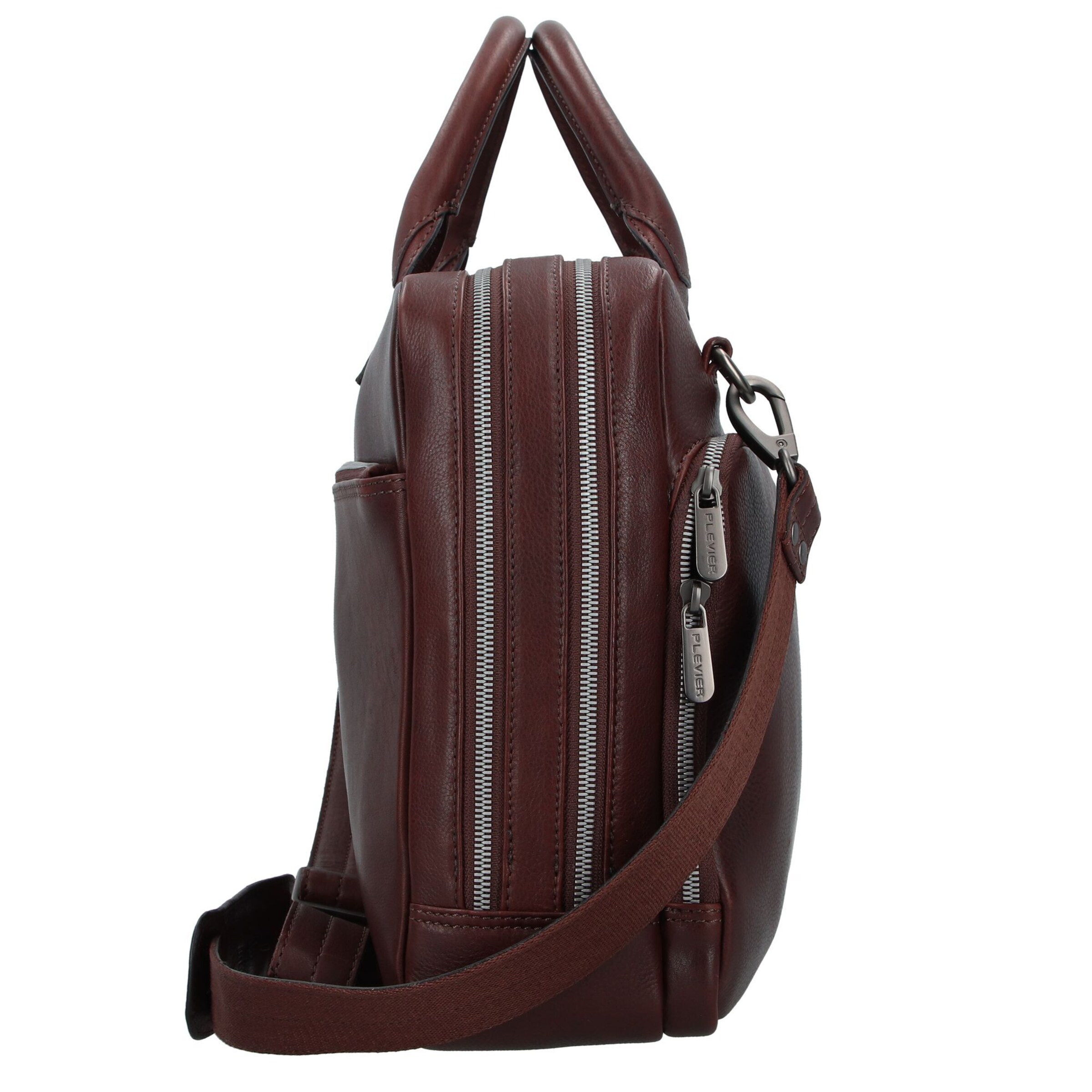 Plevier Aktentas 'Vintage Larry' in Bruin