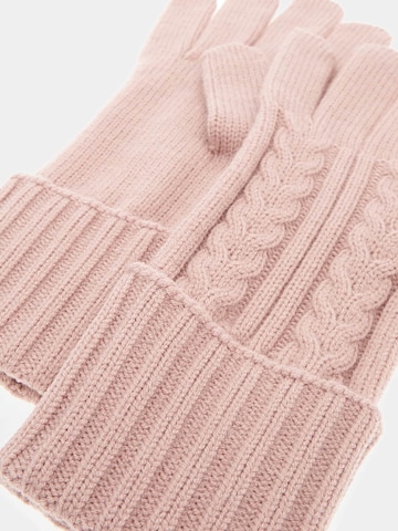 GUESS Full Finger Gloves in Pink