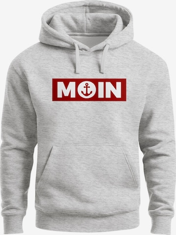 Neverless Sweatshirt 'Moin Anker' in Grey: front