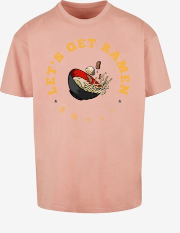 F4NT4STIC Shirt 'Lets get Ramen' in Oranje: voorkant