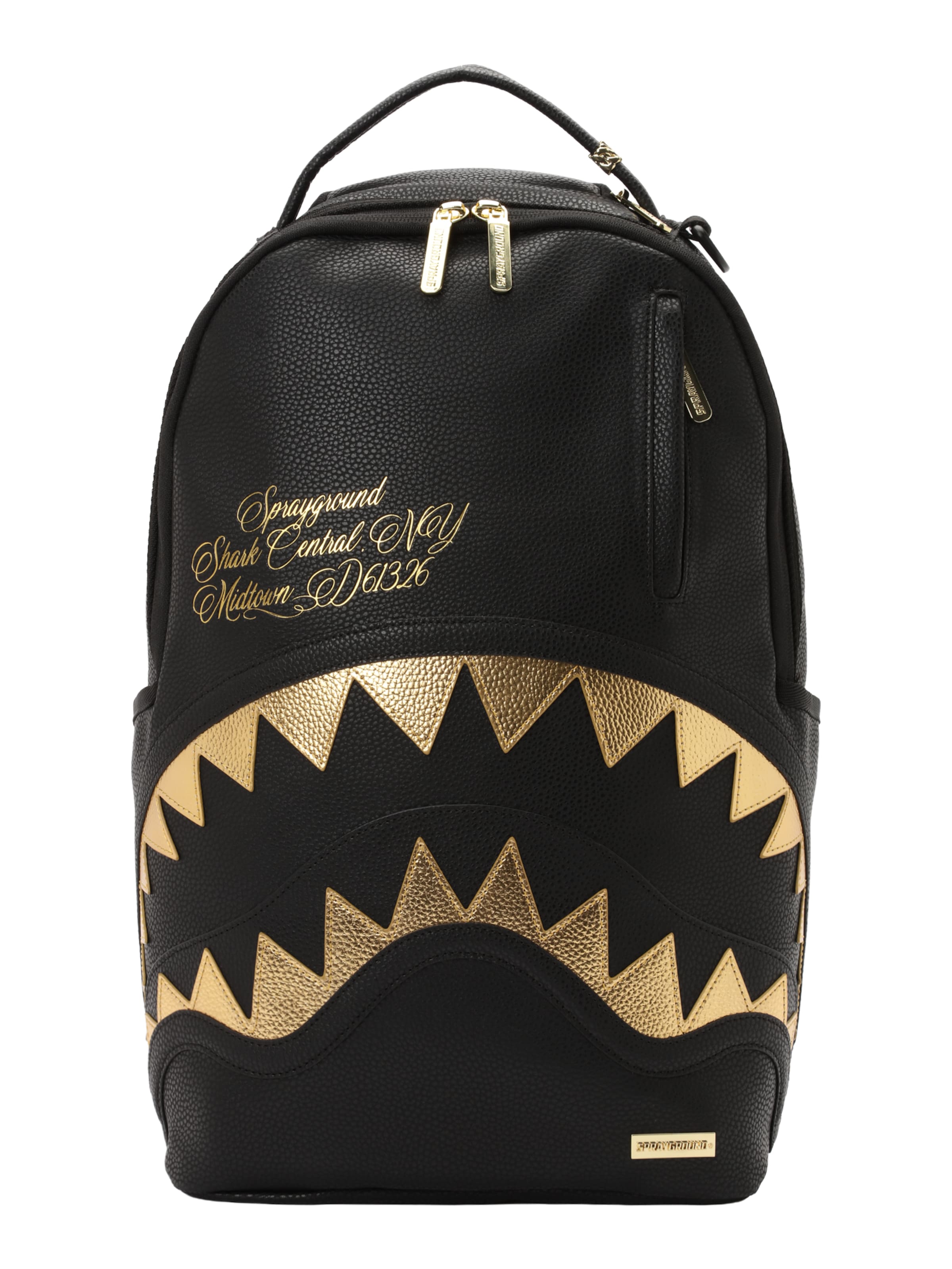 Sprayground Backpack 'SHARK CENTRAL' in Black: front