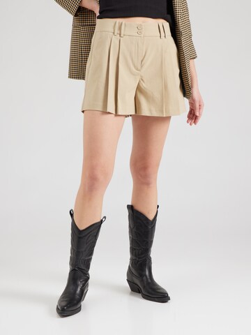 VERO MODA Regular Pleat-front trousers 'VMGOODY' in Beige: front