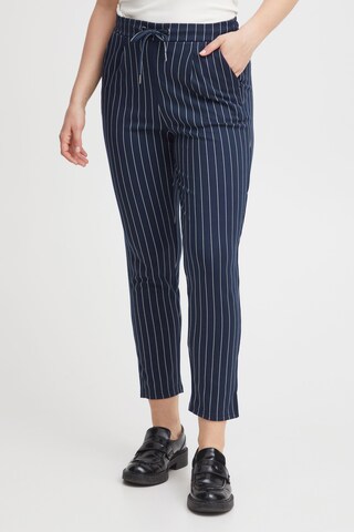 Fransa Regular Pleat-Front Pants 'Blenda' in Blue: front