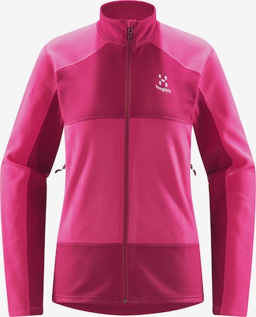Haglöfs Athletic Fleece Jacket 'Buteo' in Pink: front