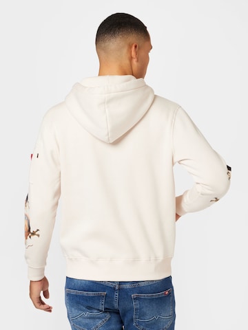 ALPHA INDUSTRIES Tréning póló 'Dragon' - bézs