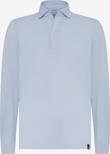 Marškinėliai iš Boggi Milano, spalva – šviesiai mėlyna / juoda, Prekių apžvalga