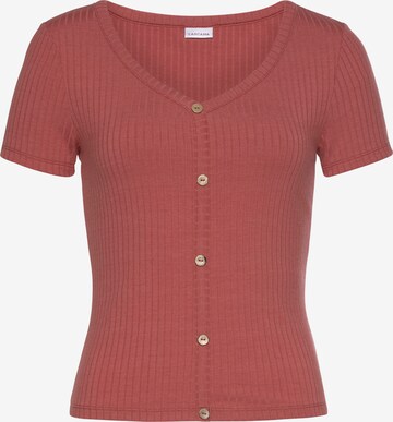 LASCANA Shirt in Red: front