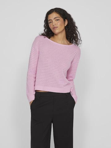 VILA Sweater 'BELLISINA' in Purple: front
