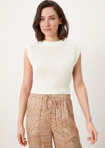 Tops en tricot s.Oliver en blanc : devant