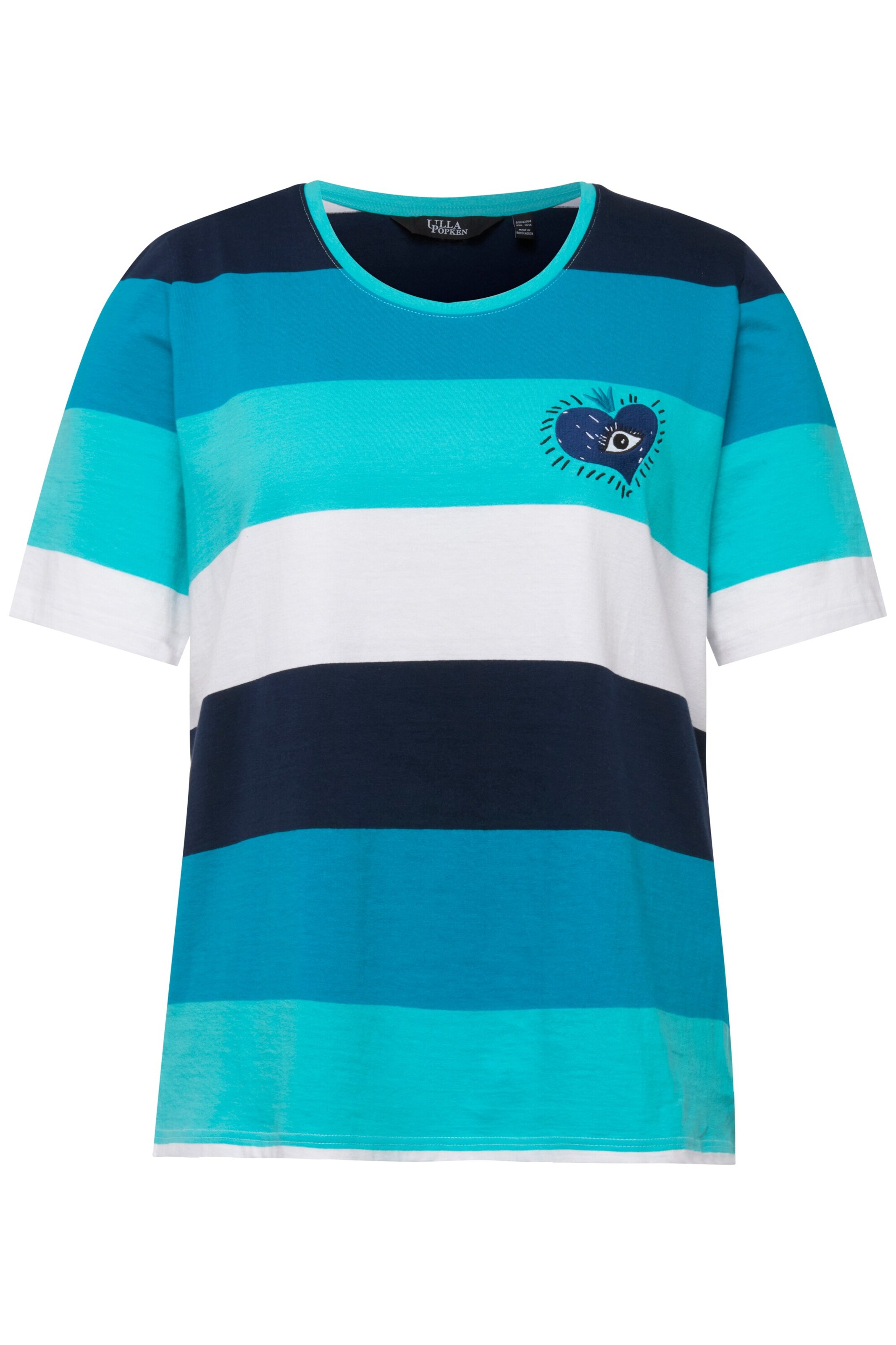 T-shirt Ulla Popken en bleu : devant