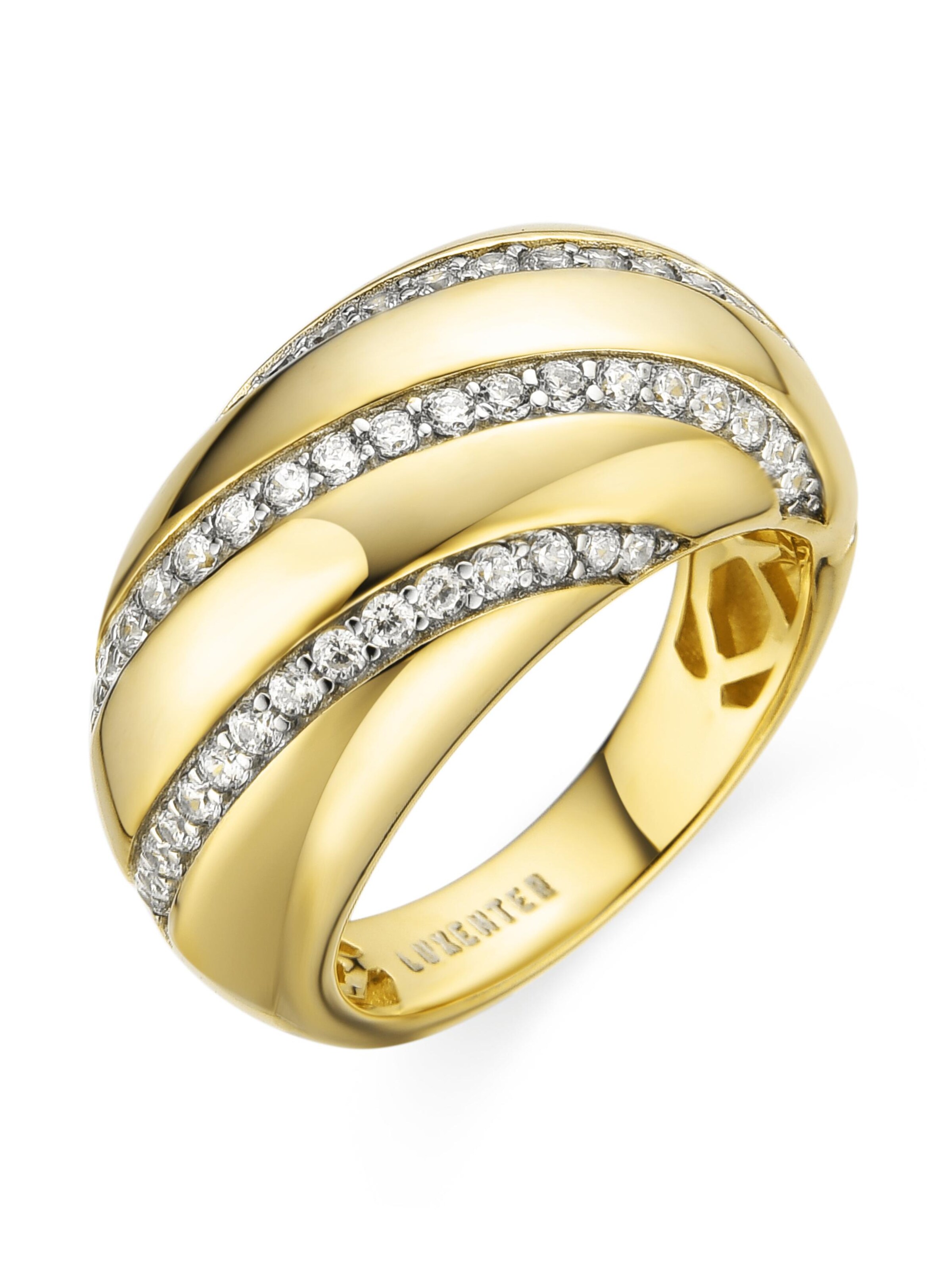 Luxenter Ring 'VIKAI'‌‌‌‌‌‌‌‌‌ in Gelb: Vorderseite