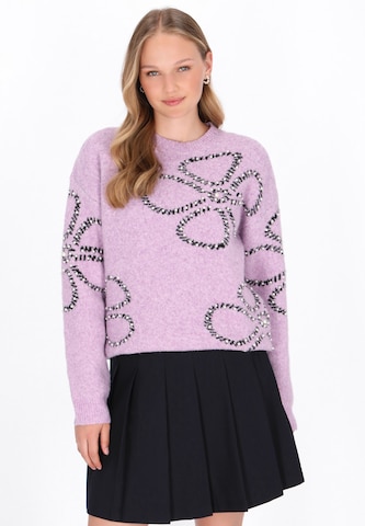 Pull-over MYMO en violet : devant