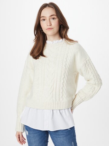 River Island Sweater in White: front