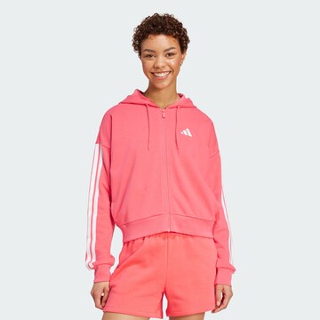 ADIDAS SPORTSWEAR Αθλητική ζακέτα φούτερ 'Essentials' σε ροζ: μπροστά