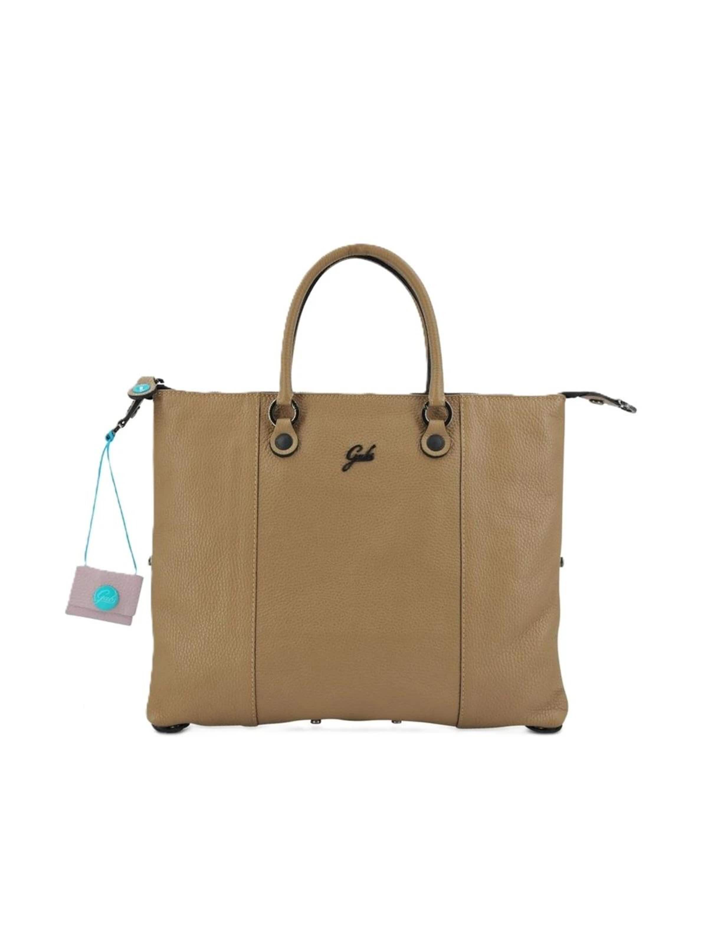 Gabs Handbag 'G3 plus bull black L' in Beige: front