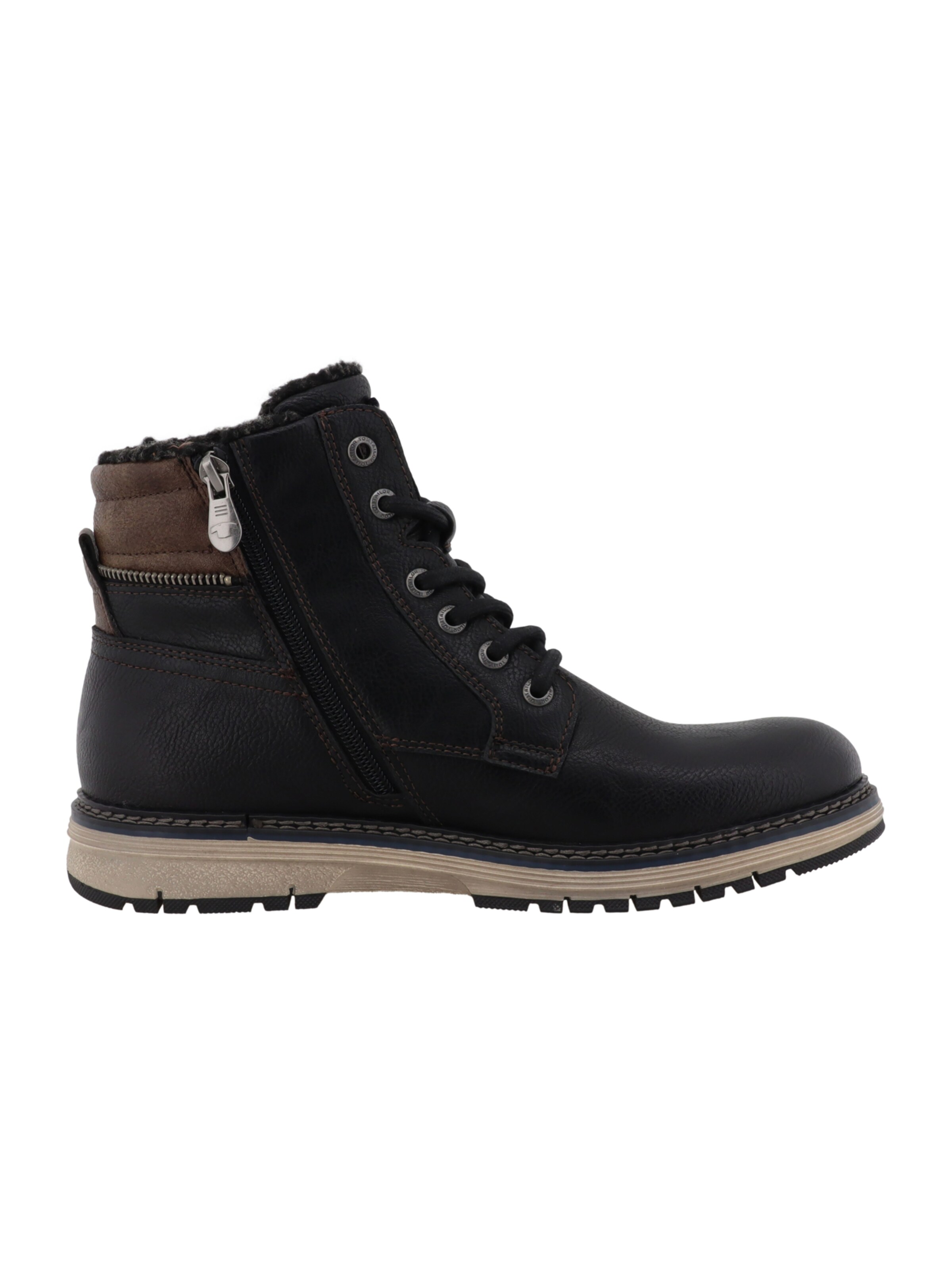 TOM TAILOR - Botas con cordones en negro
