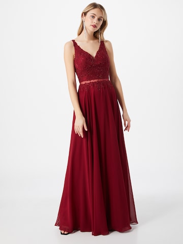 mascara Evening Dress in Red: front