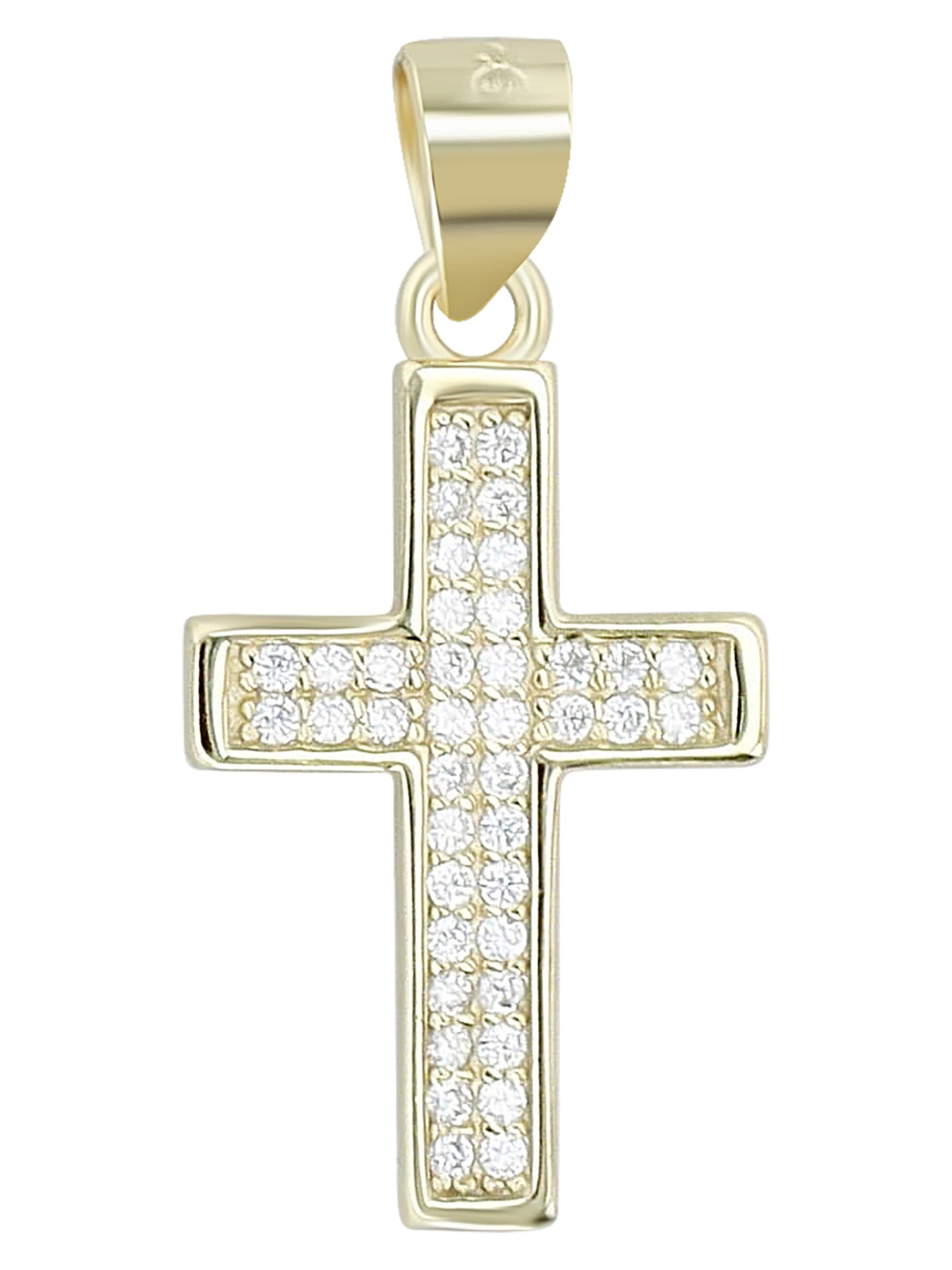 Akzent Anhänger 'Kathrin, 925 Sterlingsilber, langlebig'‌‌‌‌‌‌‌‌‌ in Gold: Vorderseite
