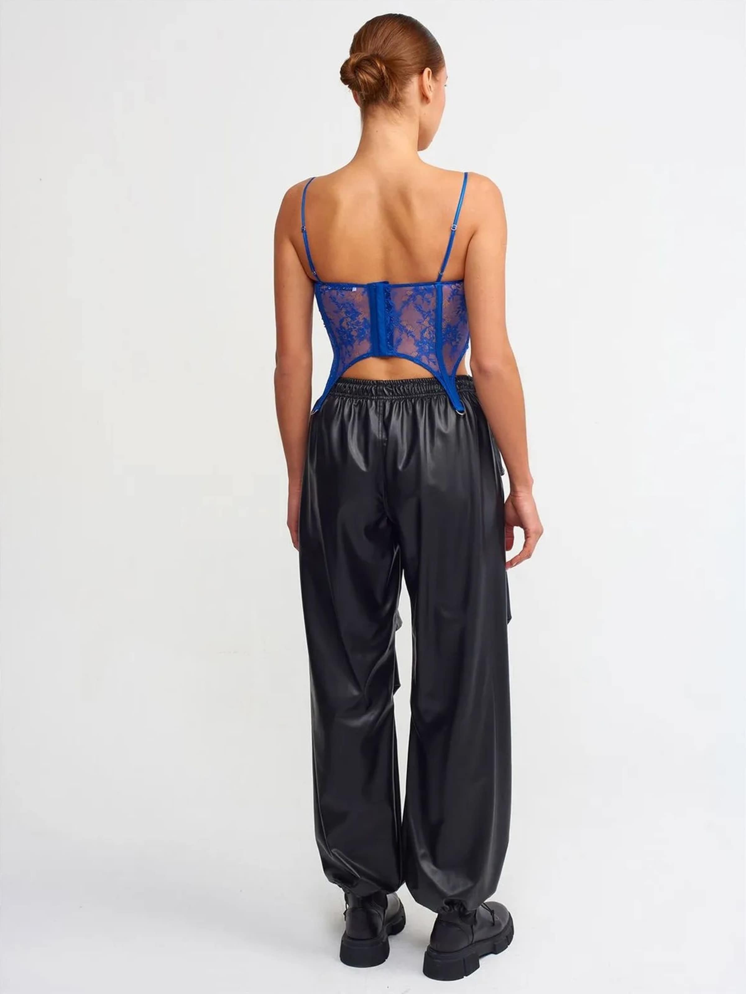 Loosefit Pantalon Dilvin en noir