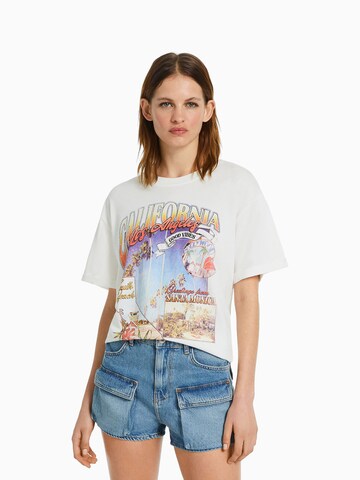 Bershka T-shirt i vit: framsida