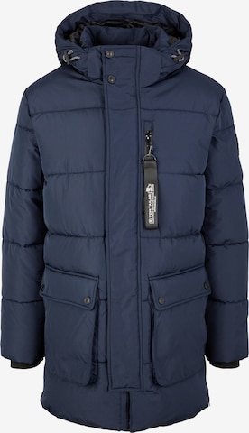 TOM TAILOR Zimní bunda – modrá: přední strana