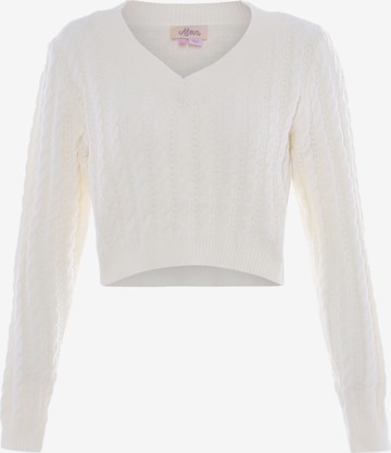 Pull-over aleva en blanc : devant