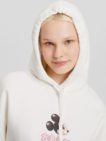 Sweat-shirt Bershka en blanc