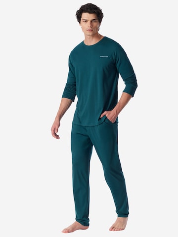 Pyjama long ' Modern Bonded ' SCHIESSER en vert