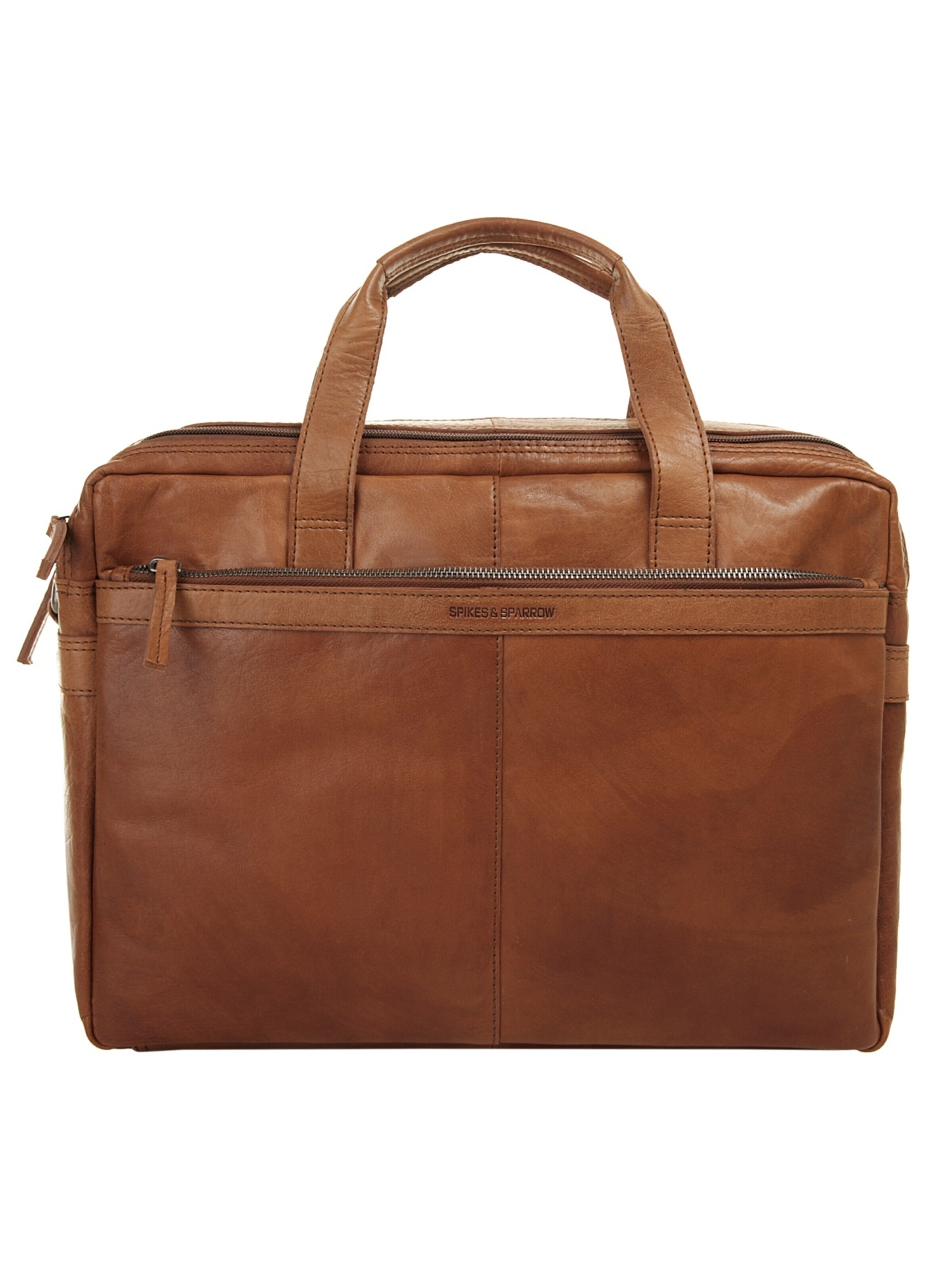 Spikes & Sparrow Briefcase in Brown: front