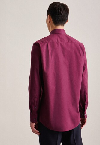 SEIDENSTICKER Regular fit Zakelijk overhemd 'SMART FLANNELS' in Rood