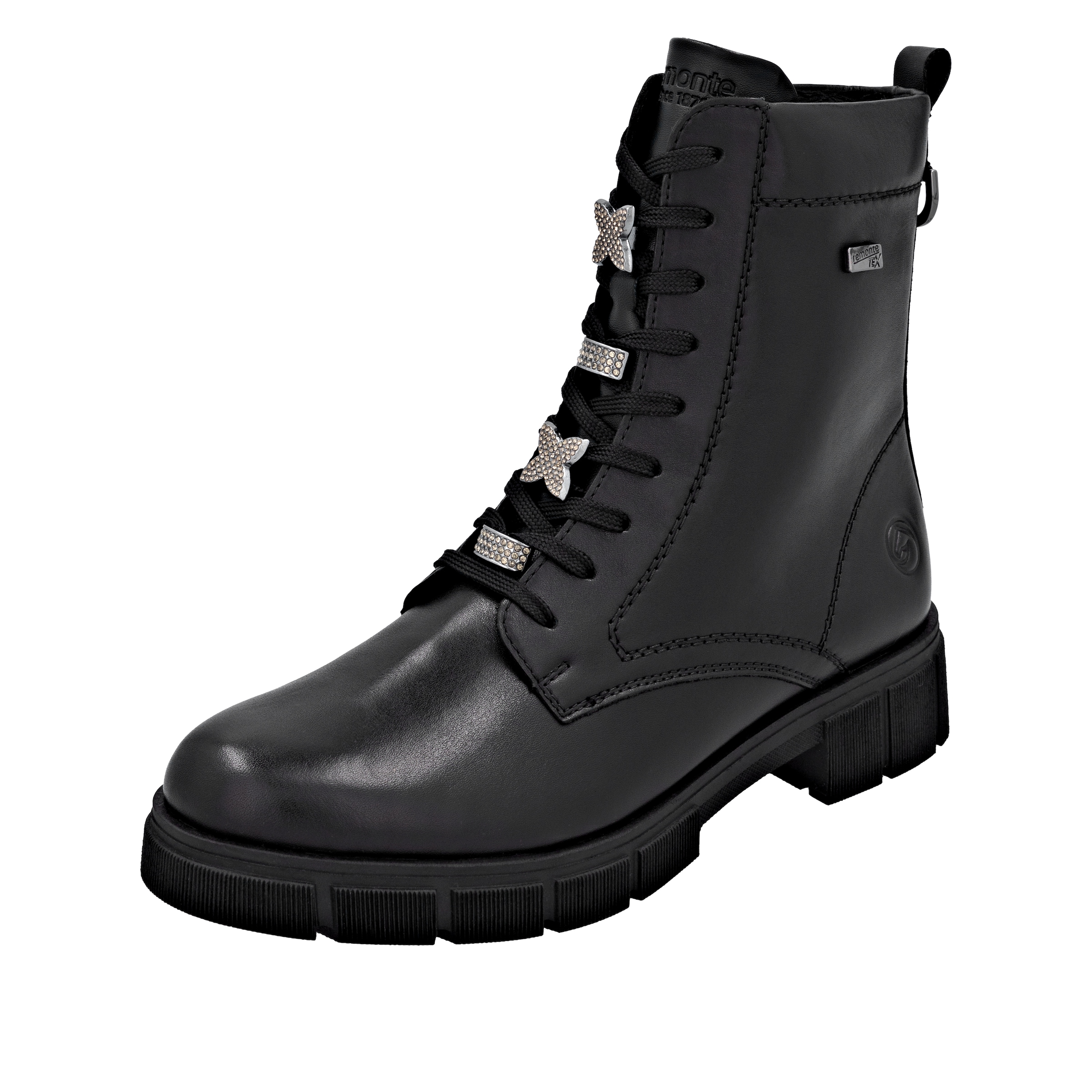 REMONTE Veterlaarsjes in Zwart: voorkant