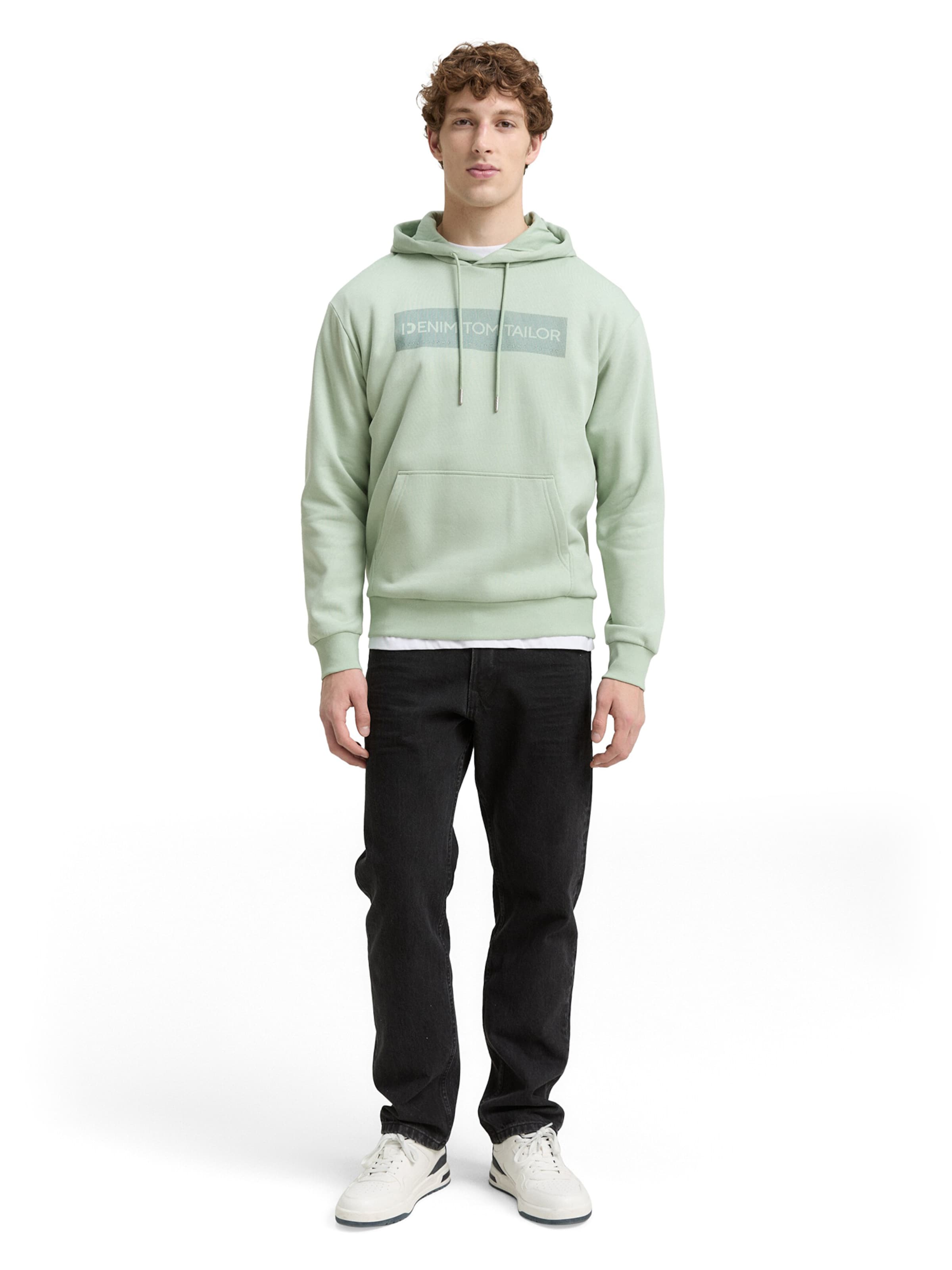 TOM TAILOR DENIM Sweatshirt in Green