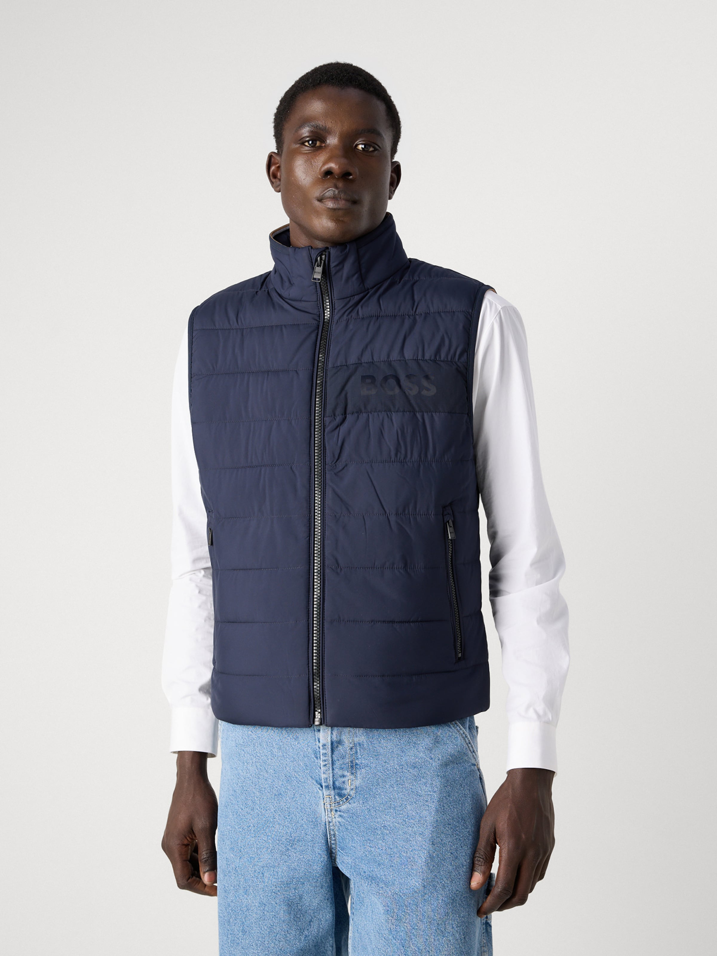 BOSS Vest 'H-Cenito' in Dark Blue | ABOUT YOU