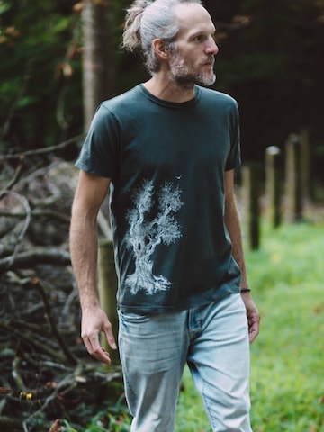 Life-Tree Shirt 'Organic Fairwear Olive Tree' in Green