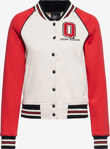 Queen Kerosin Between-Season Jacket 'Q' in Red: front