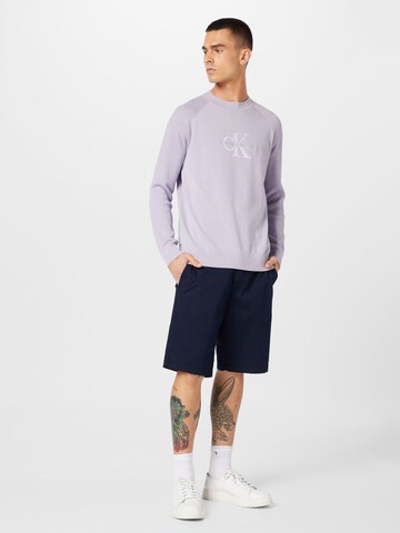 Calvin Klein Jeans Trui 'DRIVER' in Lila