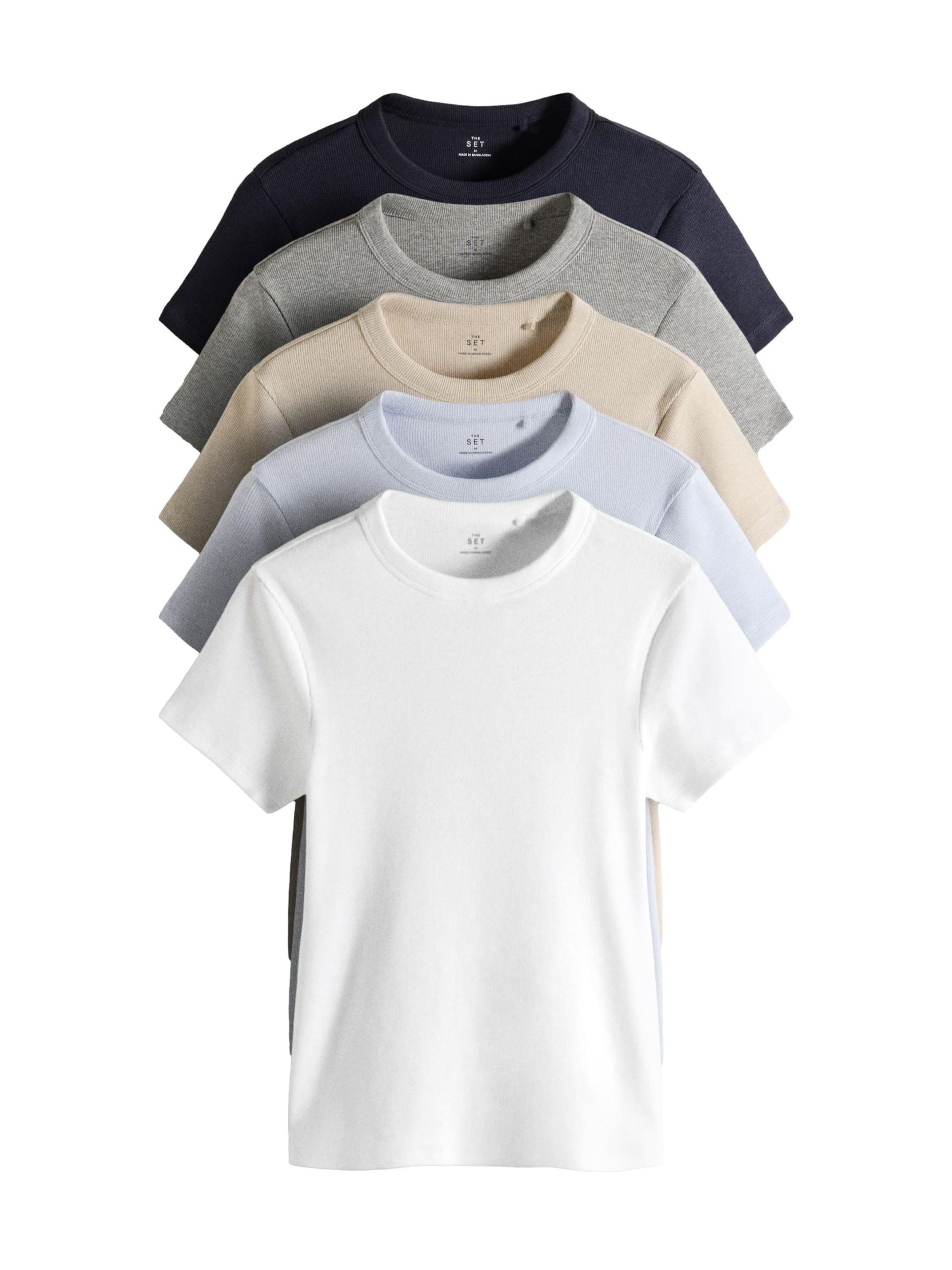 T-shirt The Set en beige : devant