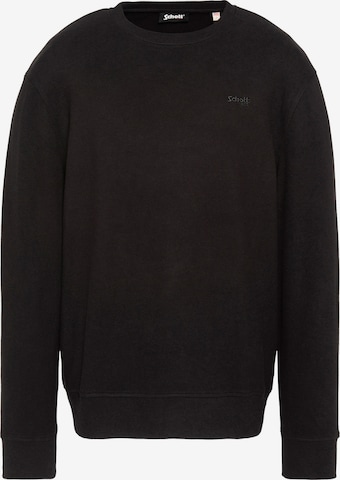 Schott NYC Pullover in Schwarz: Vorderseite