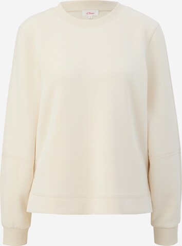 Sweat-shirt s.Oliver en beige : devant