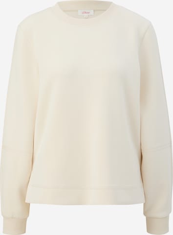 Sweat-shirt s.Oliver en beige : devant