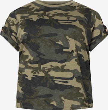 River Island Plus - Camiseta en verde: frente