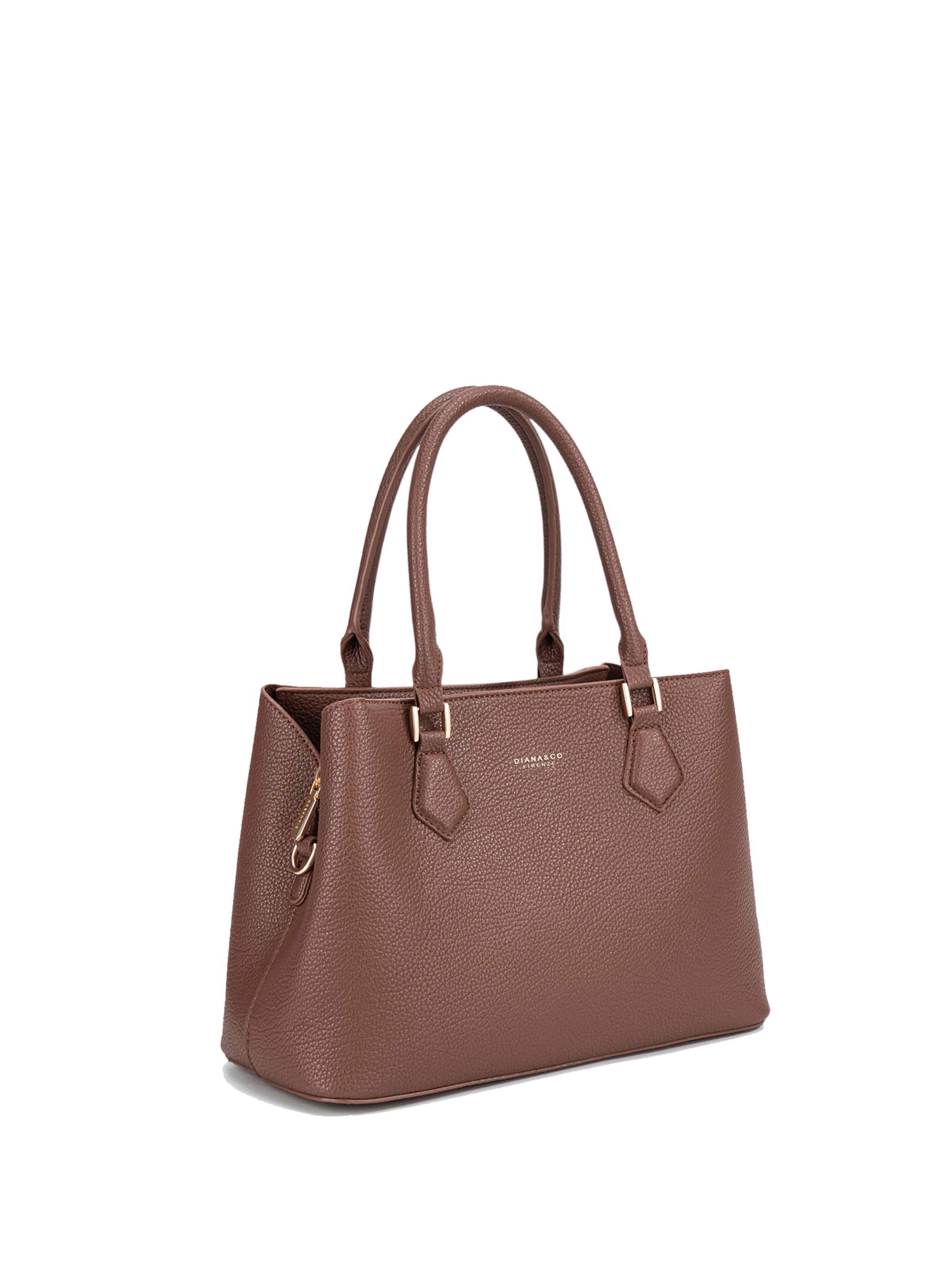 Borsa a mano 'Borsa a Mano Donna Vegan Leather con Tracolla Rimovibile - Diana&Co' di Diana&Co. in marrone