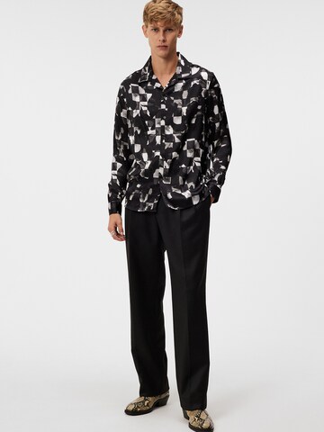 J.Lindeberg Regular fit Button Up Shirt 'Winter Iris' in Black